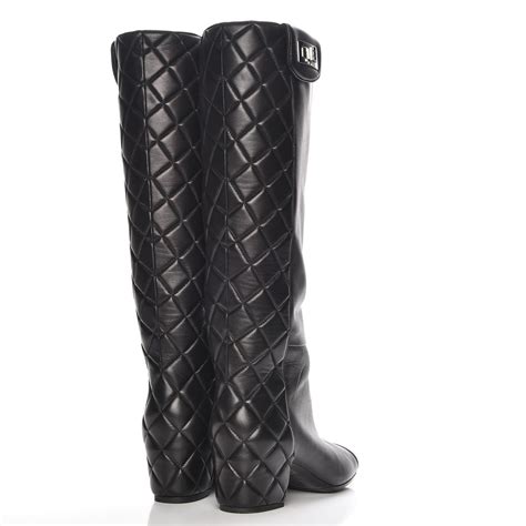 knee high chanel boots.